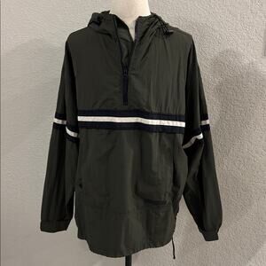 VTG Old Navy Men’s Anorak Olive Green Pullover Jacket Windbreaker Size XL